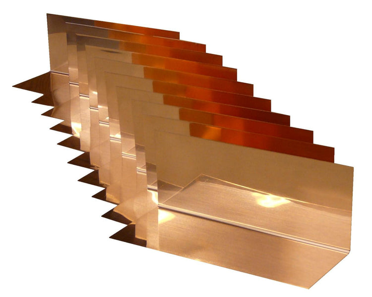 4 x 4 x 8 Copper Step Flashing