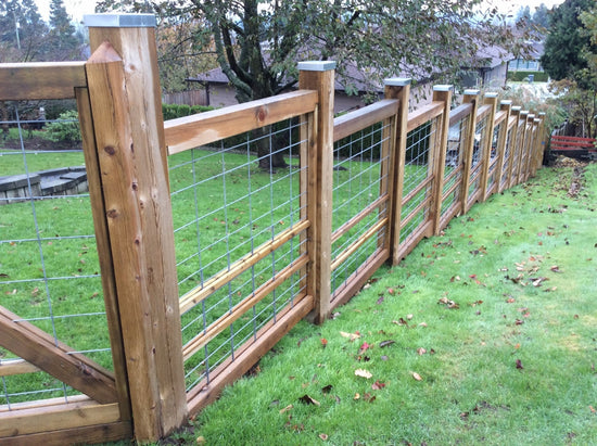 Square Galvanized Post Caps on Fence | Sheet Metal Caps